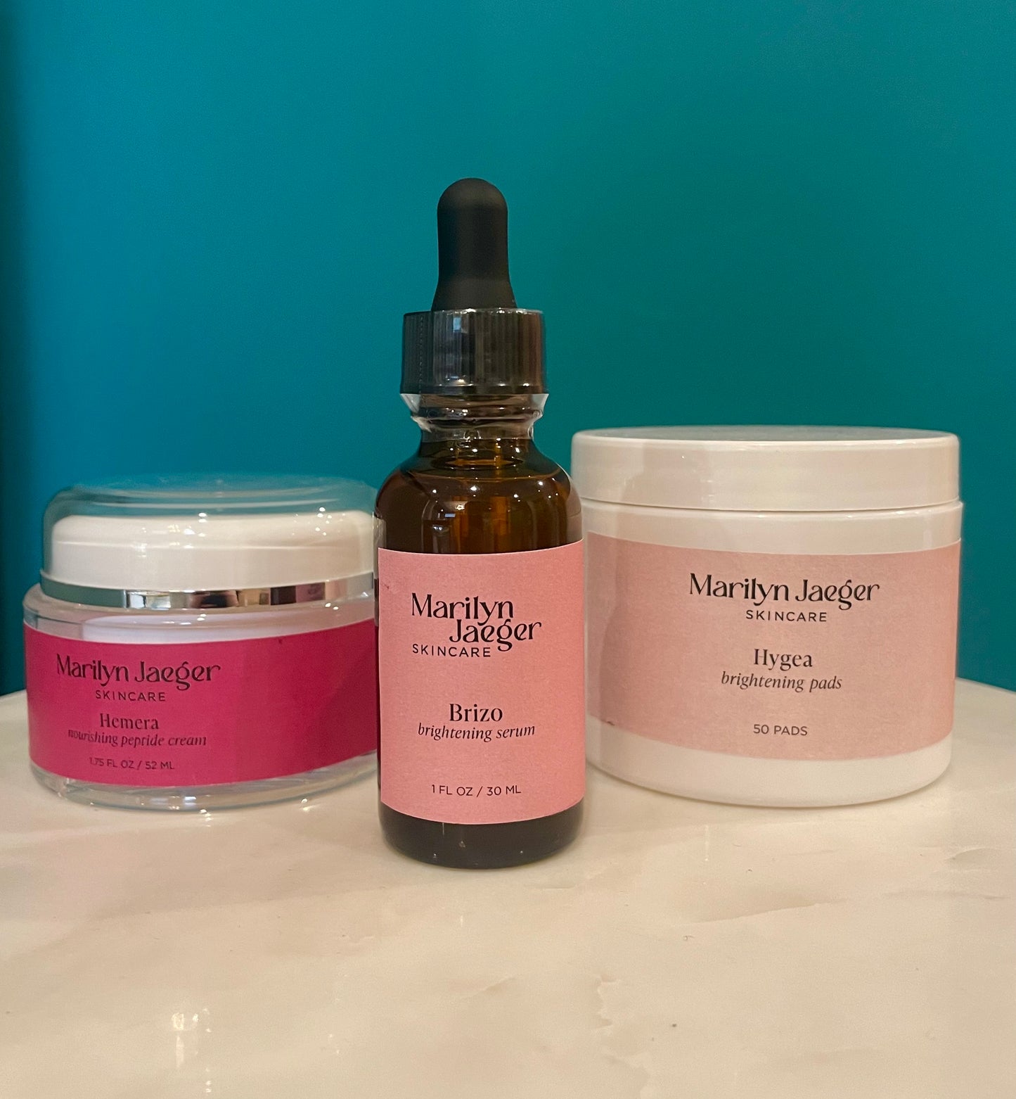 Hygea Bright Pads, Brizo Brightening Serum & Hemera Collagen Cream